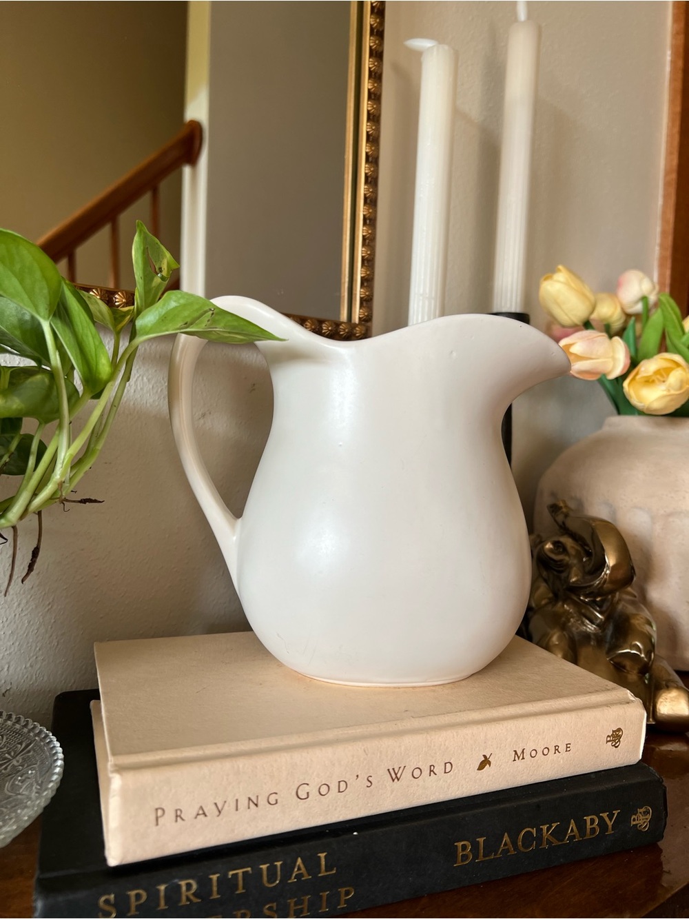 Vintage Mccoy white pitcher